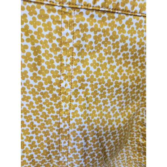 Boden Flower Stretch Mini Pocketed Skirt Mustard Yellow Size 10 NWOT - Picture 4 of 5